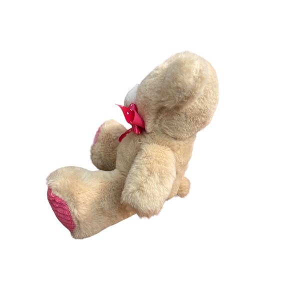DanDee Collectors Choice Plush Teddy Bear Stuffed Animal Pink Corduroy Paws 8.5" - Picture 2 of 5